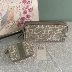 Coach Signature makeup case and pill box